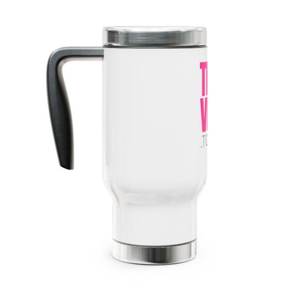 Vibrant Travel Mug with Handle - 14oz Stainless Steel | THE VIBE .TODAY - Image 2