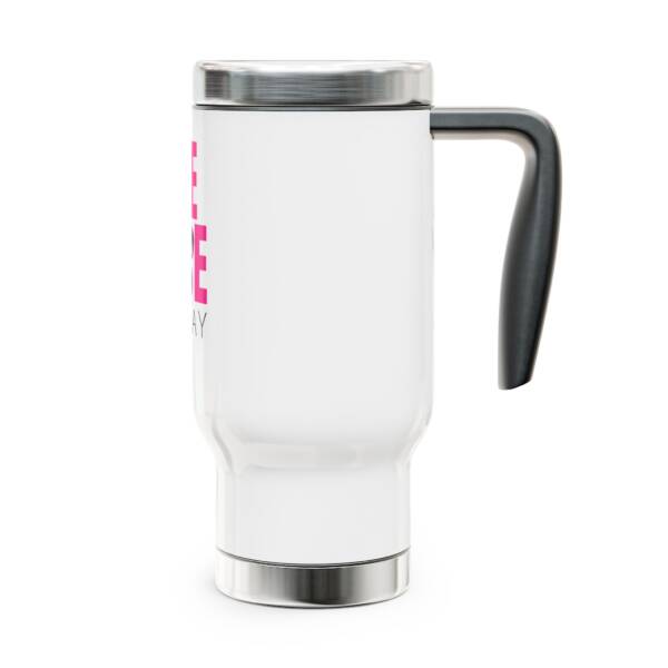 Vibrant Travel Mug with Handle - 14oz Stainless Steel | THE VIBE .TODAY - Image 4